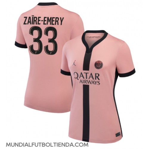 Camiseta Paris Saint-Germain Warren Zaire-Emery #33 Tercera Equipación Replica 2024-25 para mujer mangas cortas